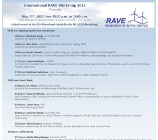 Programm Internationaler RAVE Workshop 2023