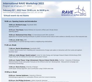 Programm Internationaler RAVE Workshop 2022 (Version 20220121)